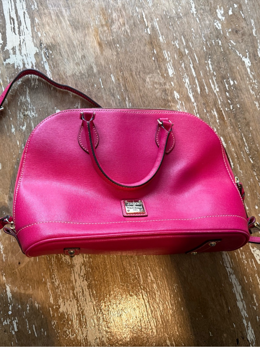 Dooney & Bourke Hot Pink Dome Satchel - Picture 10 of 10